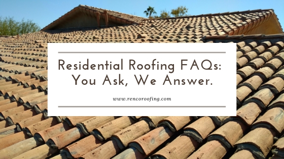 Residential Roofing FAQs Graphic