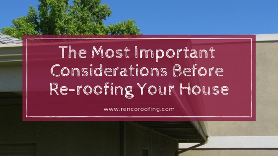 Important Considerations Before Re-roofing Graphic