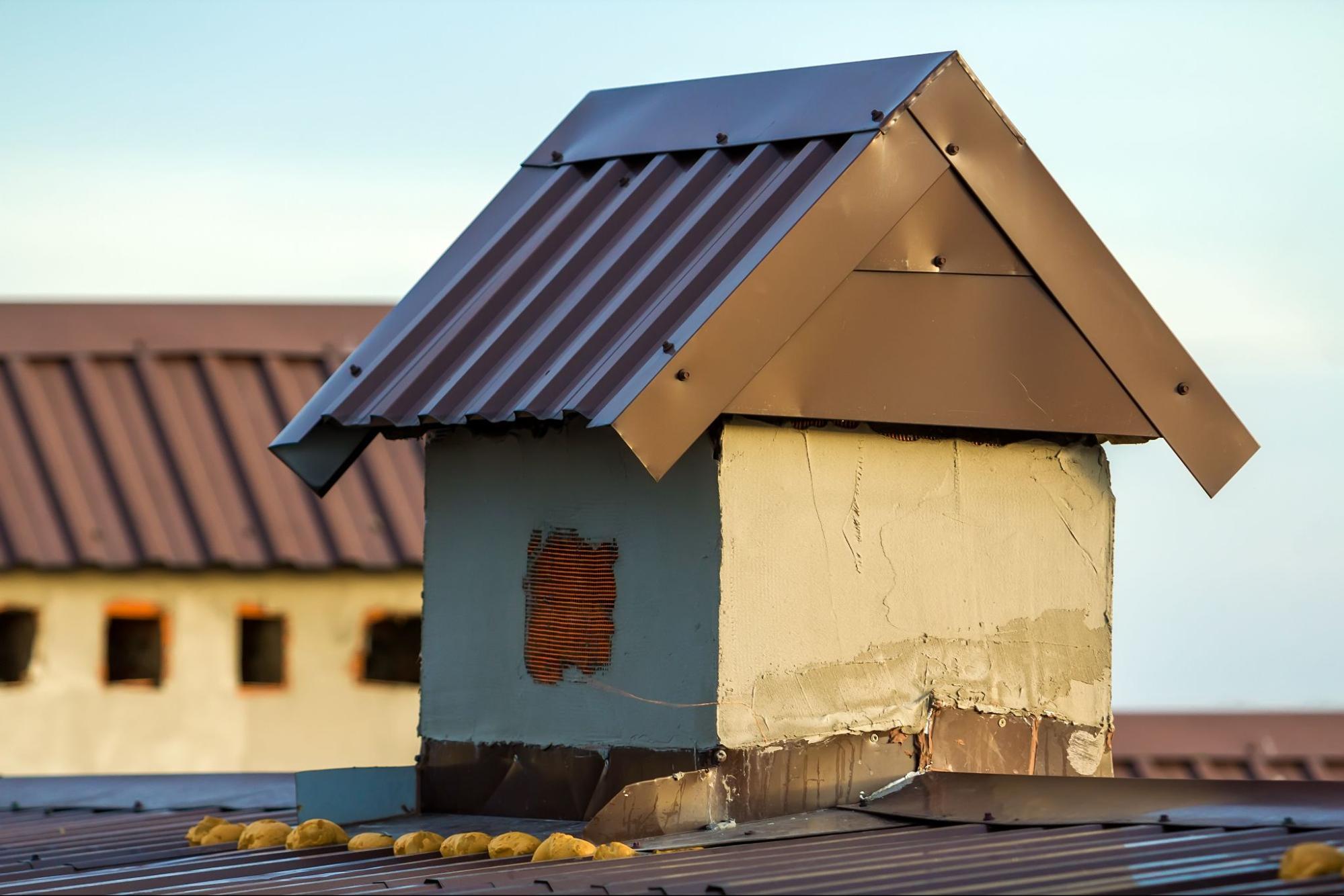 damaged metal roofing