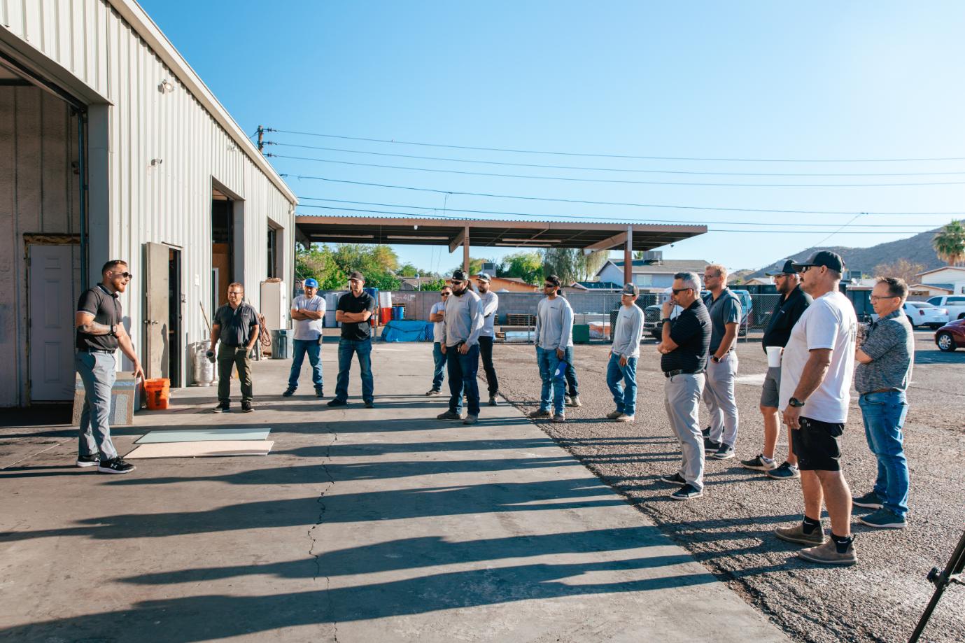 RENCO Roofing Employee Meeting