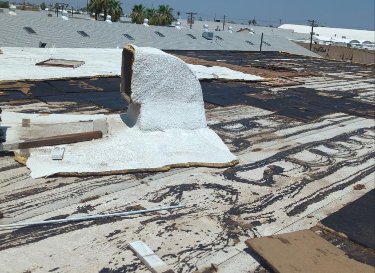 damaged phoenix roof from monsoon season