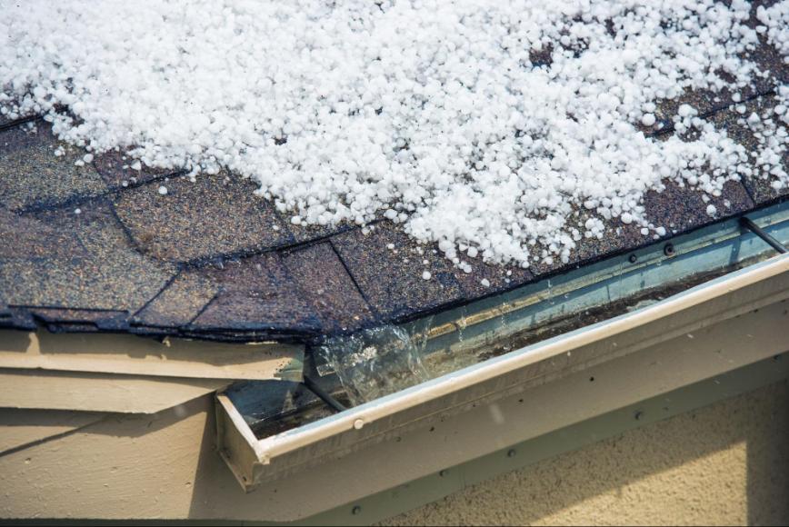 hail on shingle roof